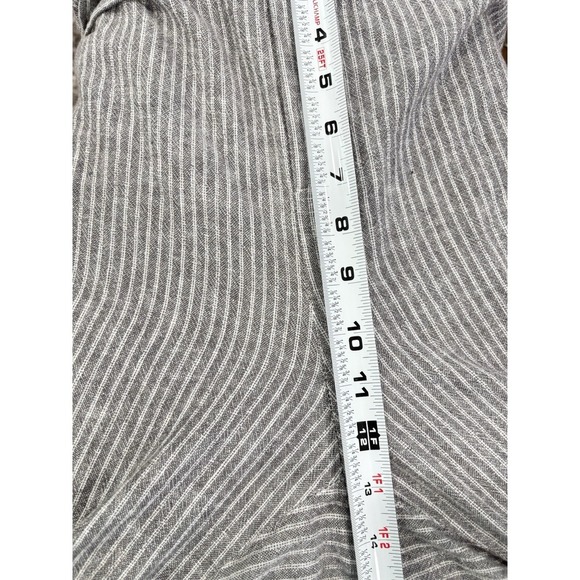 Ellen Tracy Lagenlook Wide Leg Pants Large Linen Blend Elastic Waist Minimalist - Picture 8 of 8